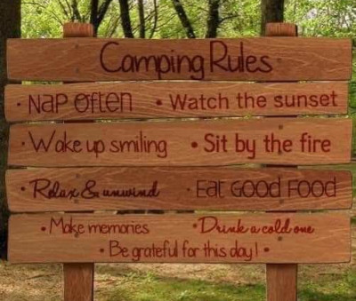 Camp Rules Sign